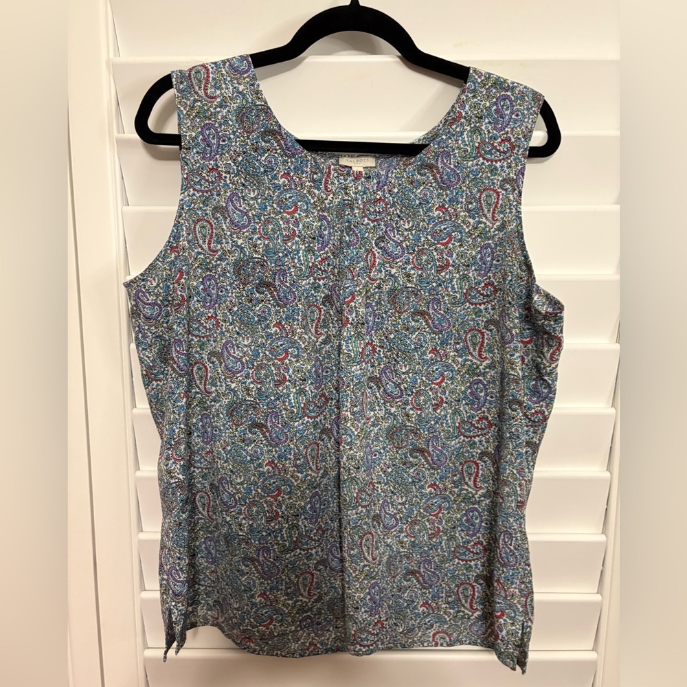 Talbots Lightweight Paisley Polyester Tank Top